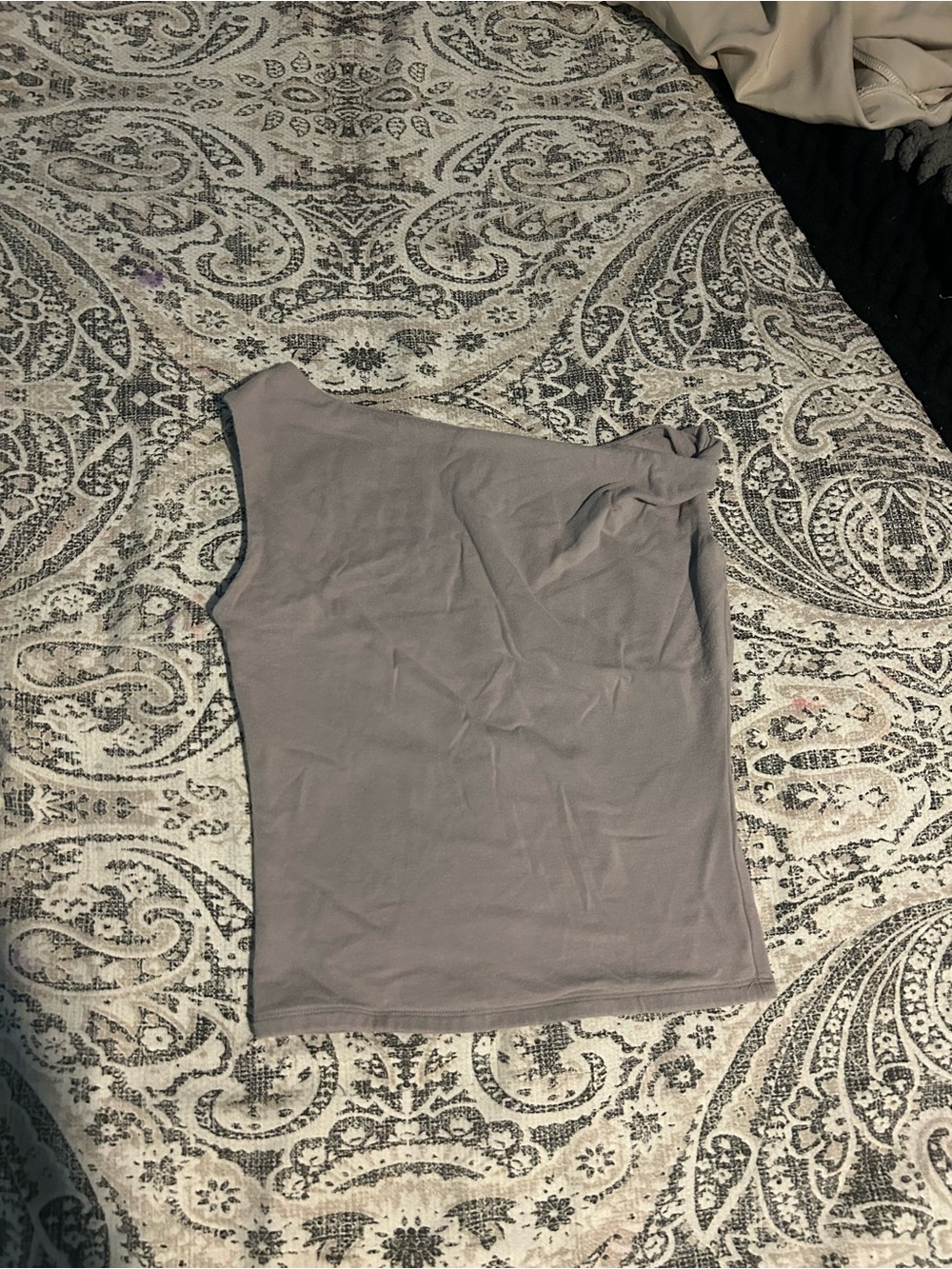 Hollister One-Shoulder Tank Top in Light Taupe